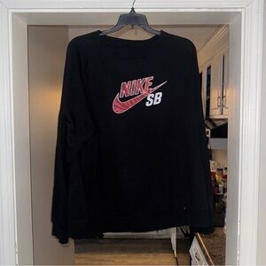 Nike SB Black Sweatshirt with Red Logo